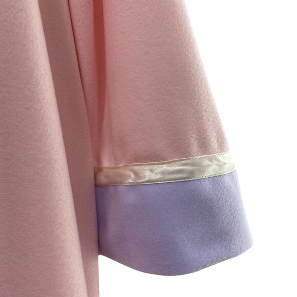 Vintage 70s Styled by SAYBURY Pink & Pastel Zip Front Maxi Robe Women's Size S - Picture 5 of 9